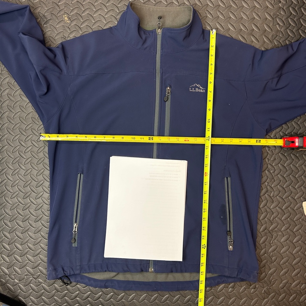 Ll Bean Soft Shell Blue Full-Zip Jacket - image 5